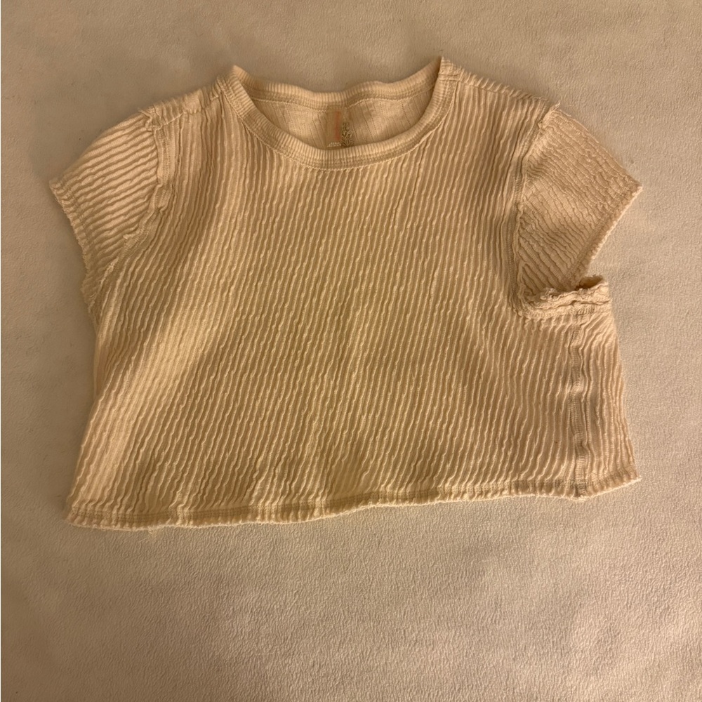 free people movement cream tee shirt